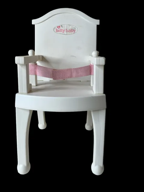 American Girl Bitty Baby Doll High Chair Adjustable Hook & Loop Strap Retired