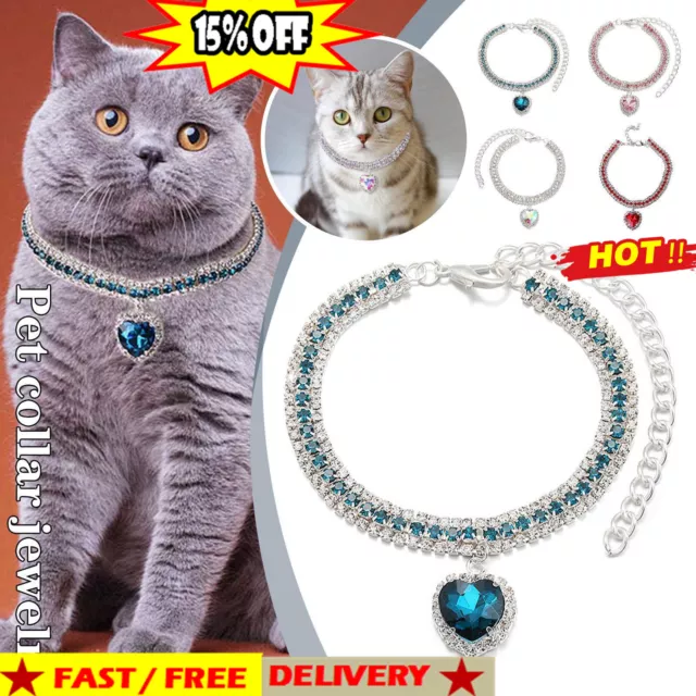 Dog Cat Rhinestone Diamante Collar Necklace Puppy Crystal Bling Pet Accessory