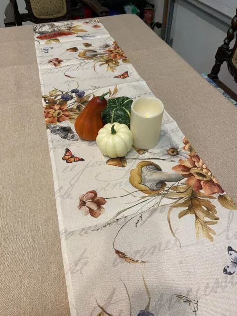 Fall Table Runner 72 Inches Long Autumn Pumpkin Thanksgiving Table Runner Decora