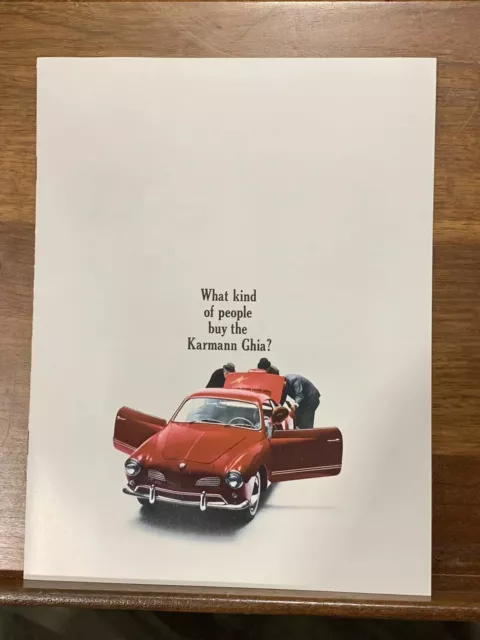 1962-1963 Volkswagen Karmann Ghia catalogue brochure de vente joli original VW