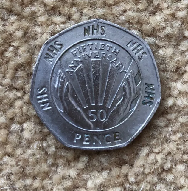 nhs 50th anniversary fifty pence 50p coin