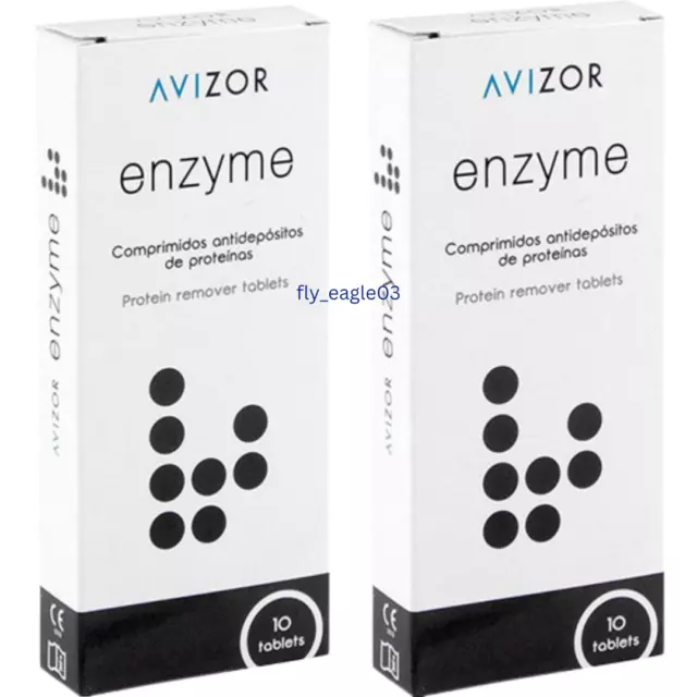 2X 12 Avizor PRO-ENZYME Proteína Removedor Tabletas Lentes de Contacto Suaves