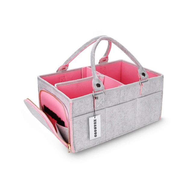 Baby Diaper Caddy Organizer for Girl Boy Large Nursery Storage Bin Basket Por...