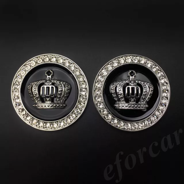 2pcs 3D Metal Royal Crown Luxury Auto Car Emblem Badge Decals Sticker Motorcycle