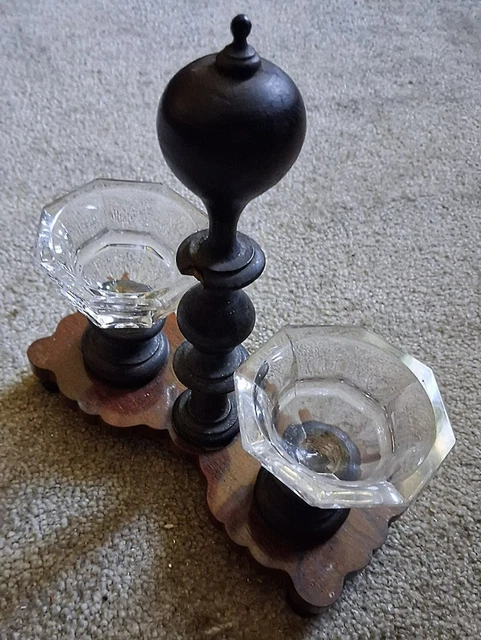 Deux Salières Individuelles Rondes En Cristal De France, Vintage Années 50-70