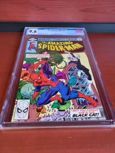 EXCELLENT!  The Amazing Spider-Man #204 Black Cat Appearance CGC 9.6 GRADED