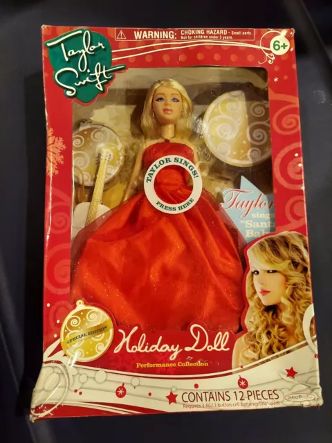 Taylor Swift Santa Baby Singing Holiday Doll Unopened NIB 2010