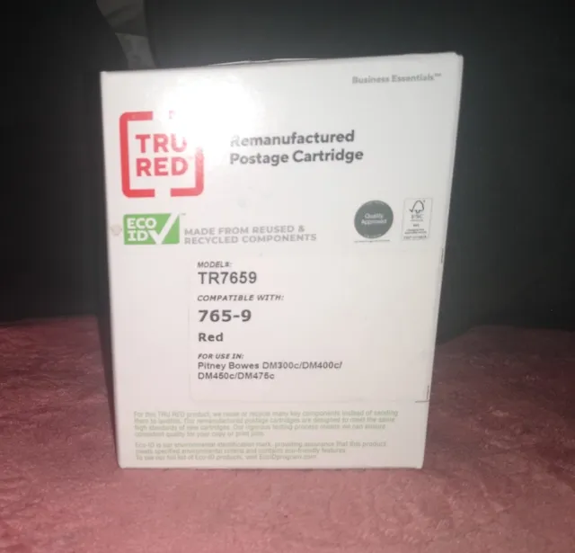 Tru Red Postage Cartridge - (RED) TR7659 for 765-9 Pitney Bowes