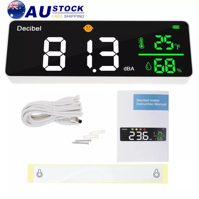 Wall Mounted Decibel Meter LED Large Screen Display Sound Level Tester 30-130dB~