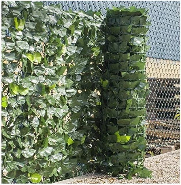 Künstliche Hecke Deko Efeu Efeublatt Garten Zaun Rolle Sichtschutz Wandabdeckung