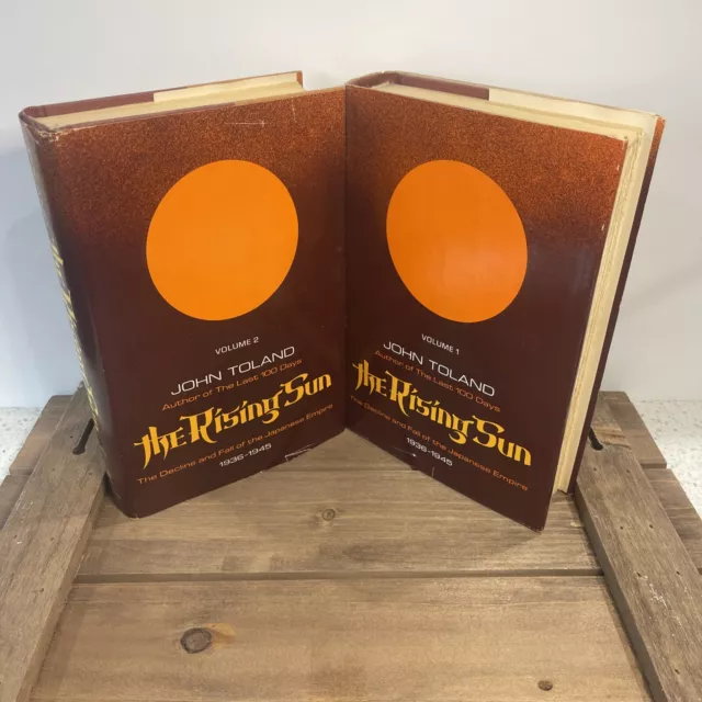 The Rising Sun de John Toland Vol 1 y 2 Libros Imperio Japonés 1970 Tapa Dura DJ