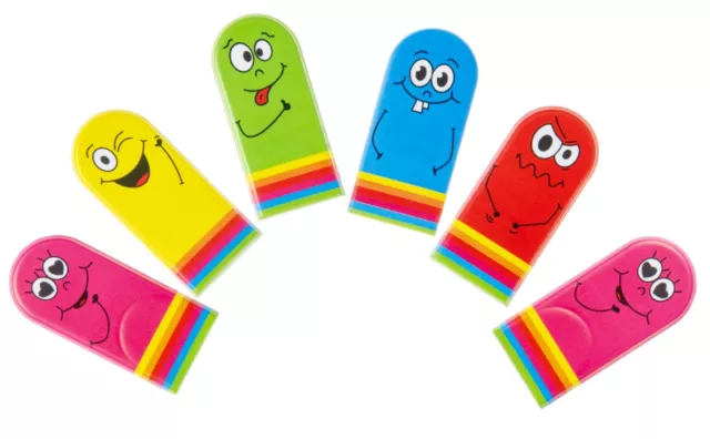 6 Emoji Face Finger Puppets - Pinata Toy Loot/Party Bag Fillers Childrens/Kids