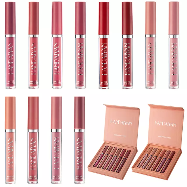 fr 1pc/ 6pcs Matte Liquid Lipsticks Lip Makeup Waterproof Long Lasting Lip Gloss