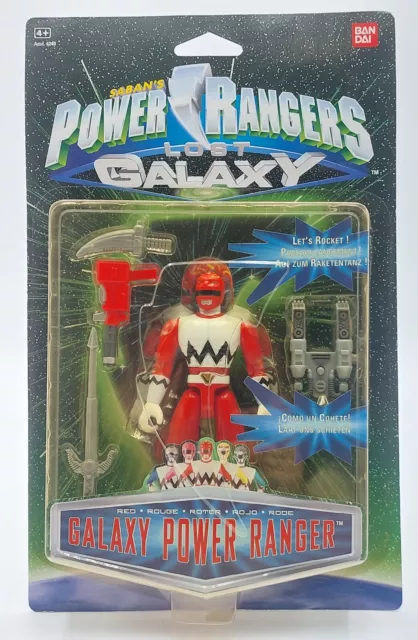 2000 Bandai Saban's Power Rangers Lost Galaxy Figur: Talking Red Power Ranger