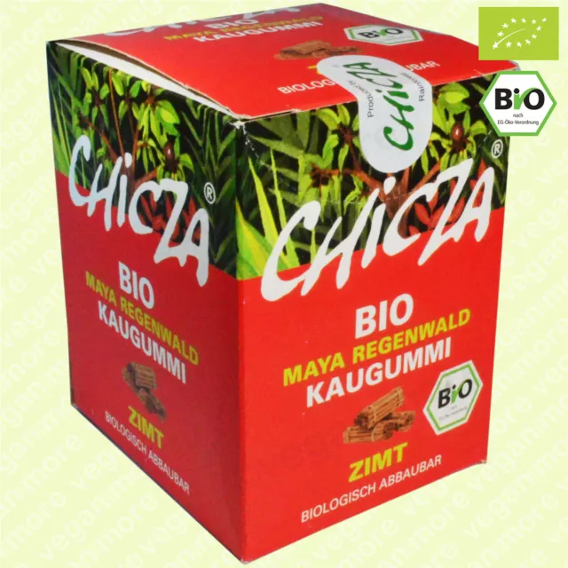 Chicza Bio Kaugummi Zimt 10x30 g | vegan | biologisch abbaubar | 10er Pack