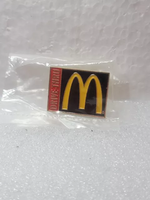 McDonalds DRIVE-THRU Lapel Pin Enamel Golden Arches Clutch Back 2009 NIP