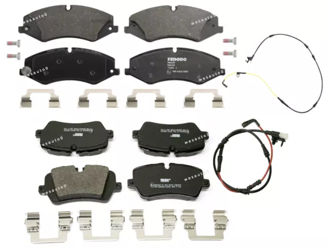 Front Brake Pad & Rear Brake Pad Set OEM w/ Sensor for Range Rover Sport HSE SE