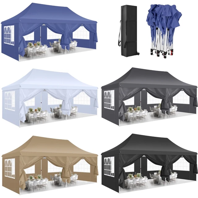 Pavillon 3x3/3x6m Wasserdicht Faltpavillon Pop Up Partyzelt Gartenzelt UV Schutz