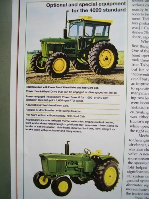 John Deere model 4020 tractor 1969 – 1972 3020, 7020