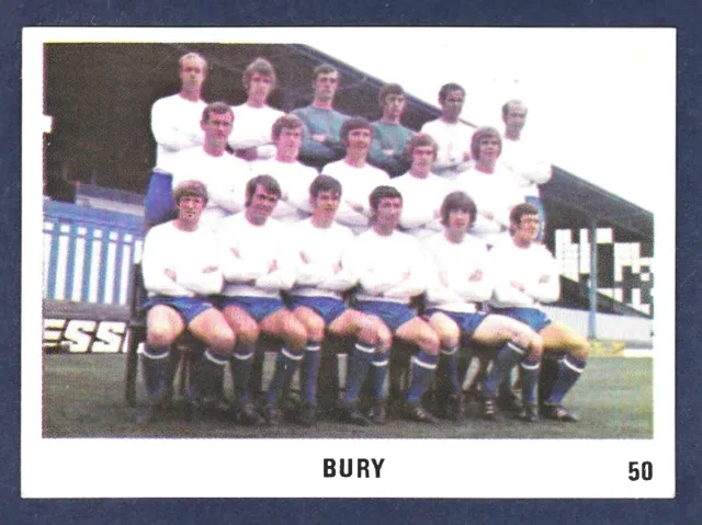 The Sun 1970/71 Football Swap Card-#50-Bury