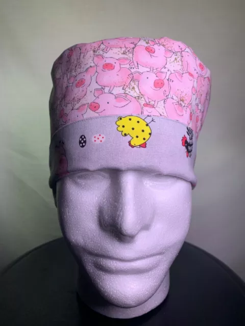 RN Cap Medical Surgical Scrub Nurse Hat Chef Headgear Headpiece HandMade in USA