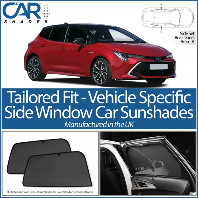 Toyota Corolla 5dr 18> CAR SHADES UK TAILORED UV SIDE WINDOW SUN BLINDS PRIVACY