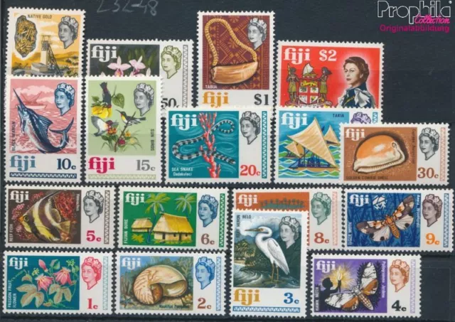 Briefmarken Fidschi-Inseln 1969 Mi 232-248 postfrisch Fische (10073820