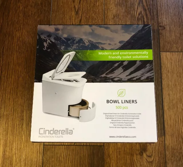 Cinderella Incineration Toilet Bowl Liners, 500 pcs, off grid gas toilet, RV