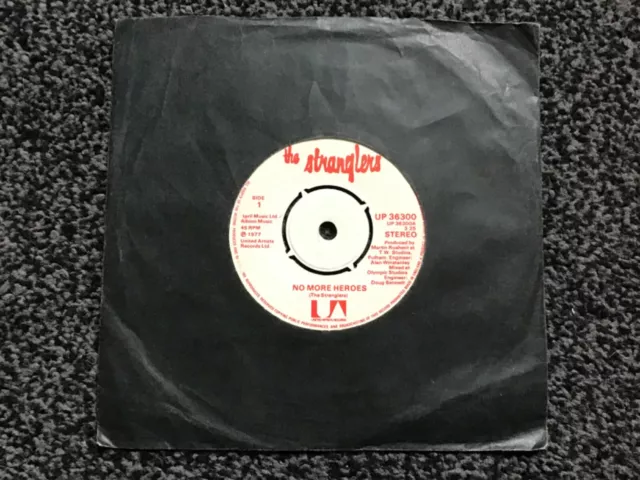 The Stranglers - No More Heroes 1977 Single United Artists Up 36300 Very Good+