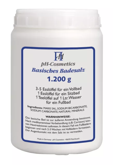 pH-Cosmetics - Basisches Badesalz - 1200g ( 20,83 EUR/1kg) + frei wählbare Probe