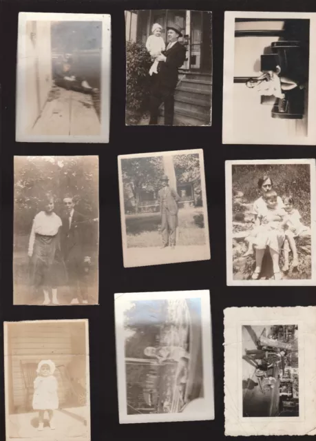 Found Real Photos Americana Fashion People lot of 9 men women automobilia a6