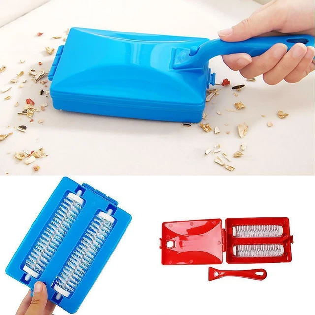 Barredor de mesa de mano miga cepillo de piel de colección limpiador rodillo E6F6
