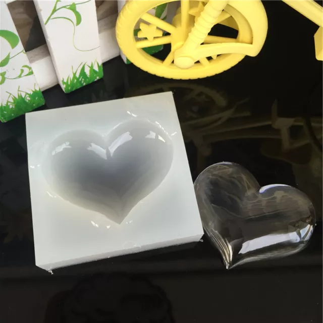 Silicone Heart Mold Resin Jewelry Making Mould Necklace Casting Craft DIY Tool