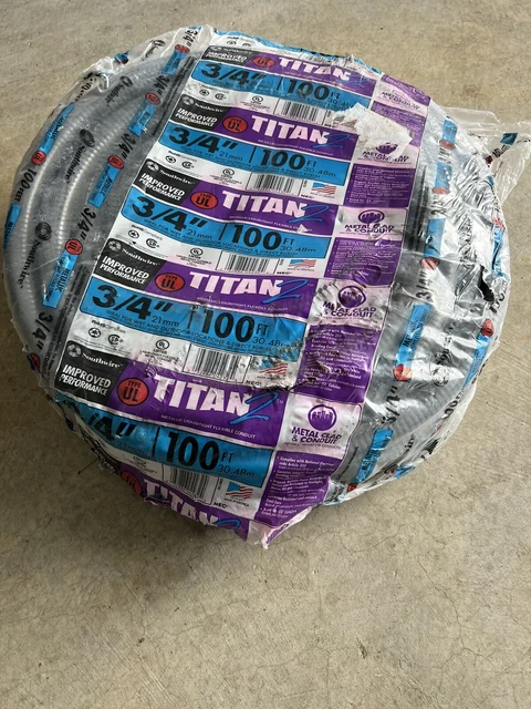 Southwire Titan 100” 3/4’ Metallic Flex Conduit