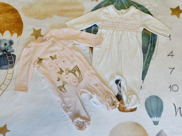 Gorgeous baby girl sleepsuit bundle 3-6 months Ted Baker and Watch Me Grow