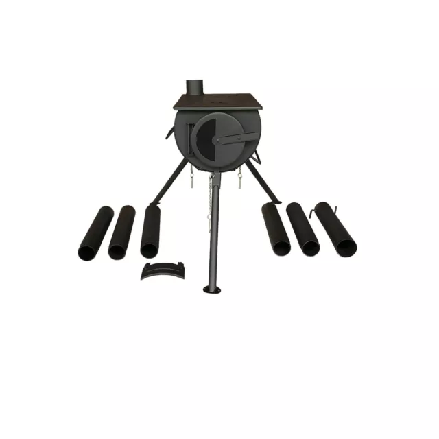 Wood Burning Curved Outdoor Expedition Overland Camping Cooking Stove