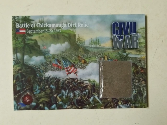 2022 Historic Autographs Civil War Battle of Chickamauga Dirt Relic CWD15 /200