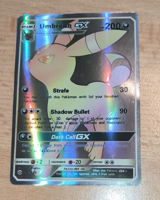 Umbreon GX 154/149 Sun & Moon Base Secret Rainbow Rare Pokemon Card PSA 9/10