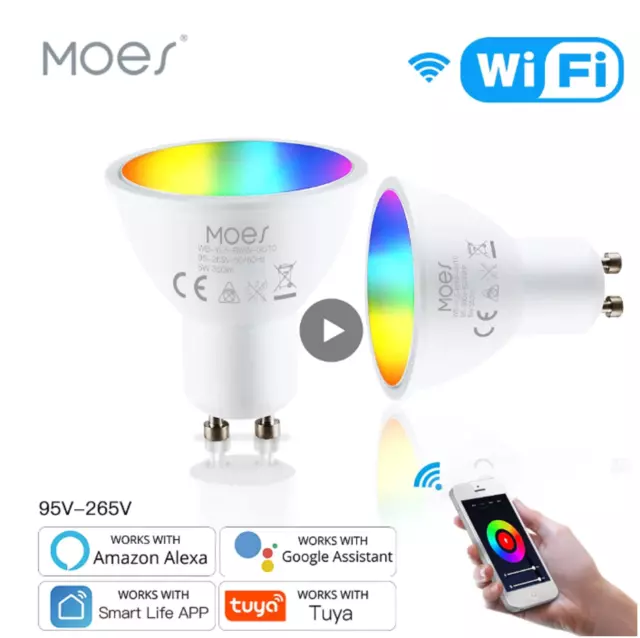 Moes Bombillas Led Inteligentes, Sistema de Iluminación con Wifi, Foco con Contr