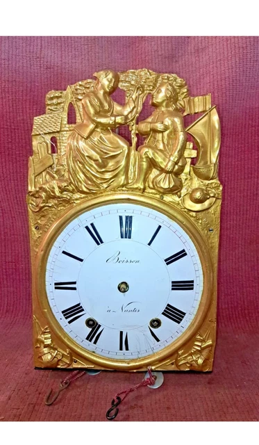 Mécanisme Horloge Comtoise Cadran émail Bleuets – Pièce Restauration