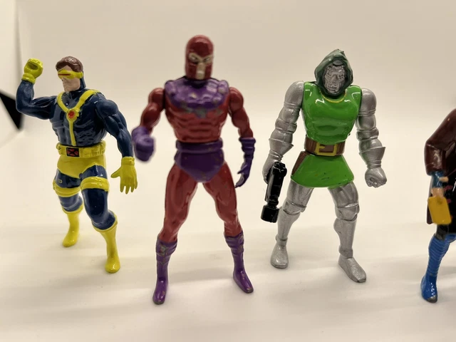Toy Biz Marvel Heavy Metal Heroes Lot of 7 Die Cast Figures Vintage X-Men Spider 2