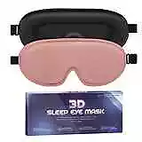 Soft Padded Sleep Mask 3D Eye Blackout Luxurious Eye Cover Travel Blindfold UK