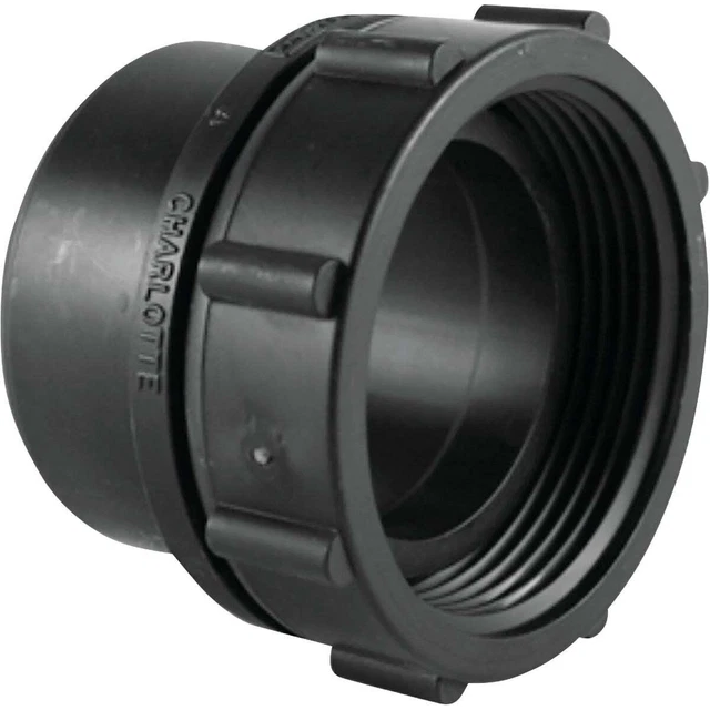 Charlotte Pipe 1-1/2 In. Hub x FPT Female Swivel Tray Plug ABS Adapter Pack of