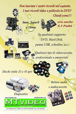 Agfa Telecine Video Transfer Telecinema Conversioni Digitali VHS Super8 16mm miniDV  