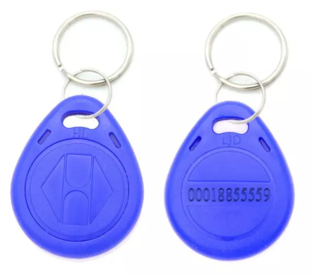 10 X BLUE 125Khz RFID TK4100 EM4100 Proximity ID Card Token Tags Key Keyfobs