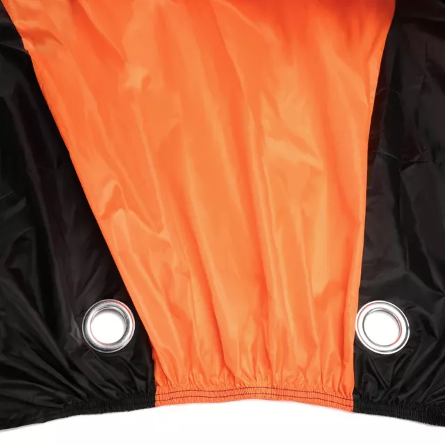 Motorrad Abdeckung XXXL Wasserdicht Abdeckplane Motorradgarage Outdoor Orange DE 3