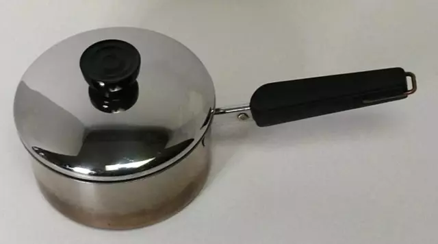 Vintage 1801 Revere Ware 1 Quart Sauce Pan Pot Stainless Steel with Lid