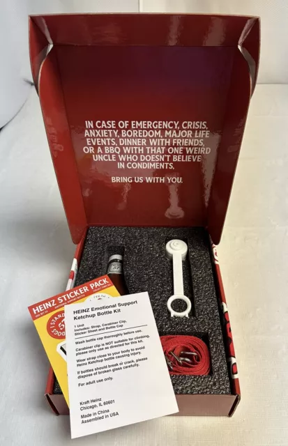 Heinz Emotional Support Ketchup Bottle Box Kit Set IN HAND