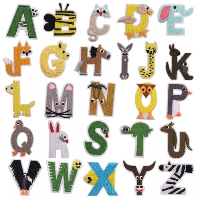 Personalzed 26 Colorful Alphabet Letter Sew Ron On - Etsy