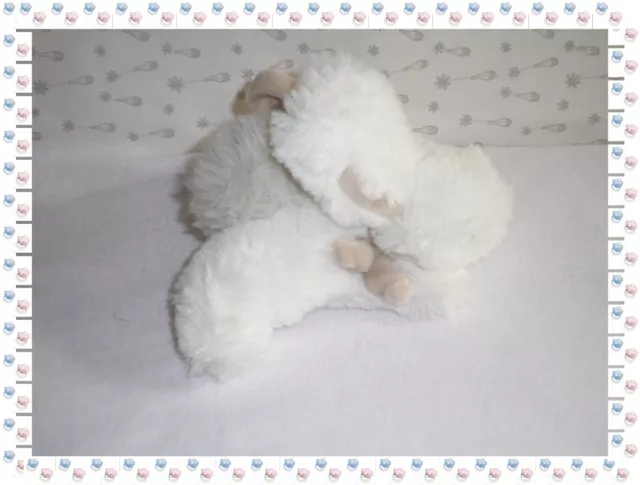 ⑤ -Doudou Peluche Mini Lapin  Blanc Taupe Gris Coucou Doudou Doudou et Compagnie